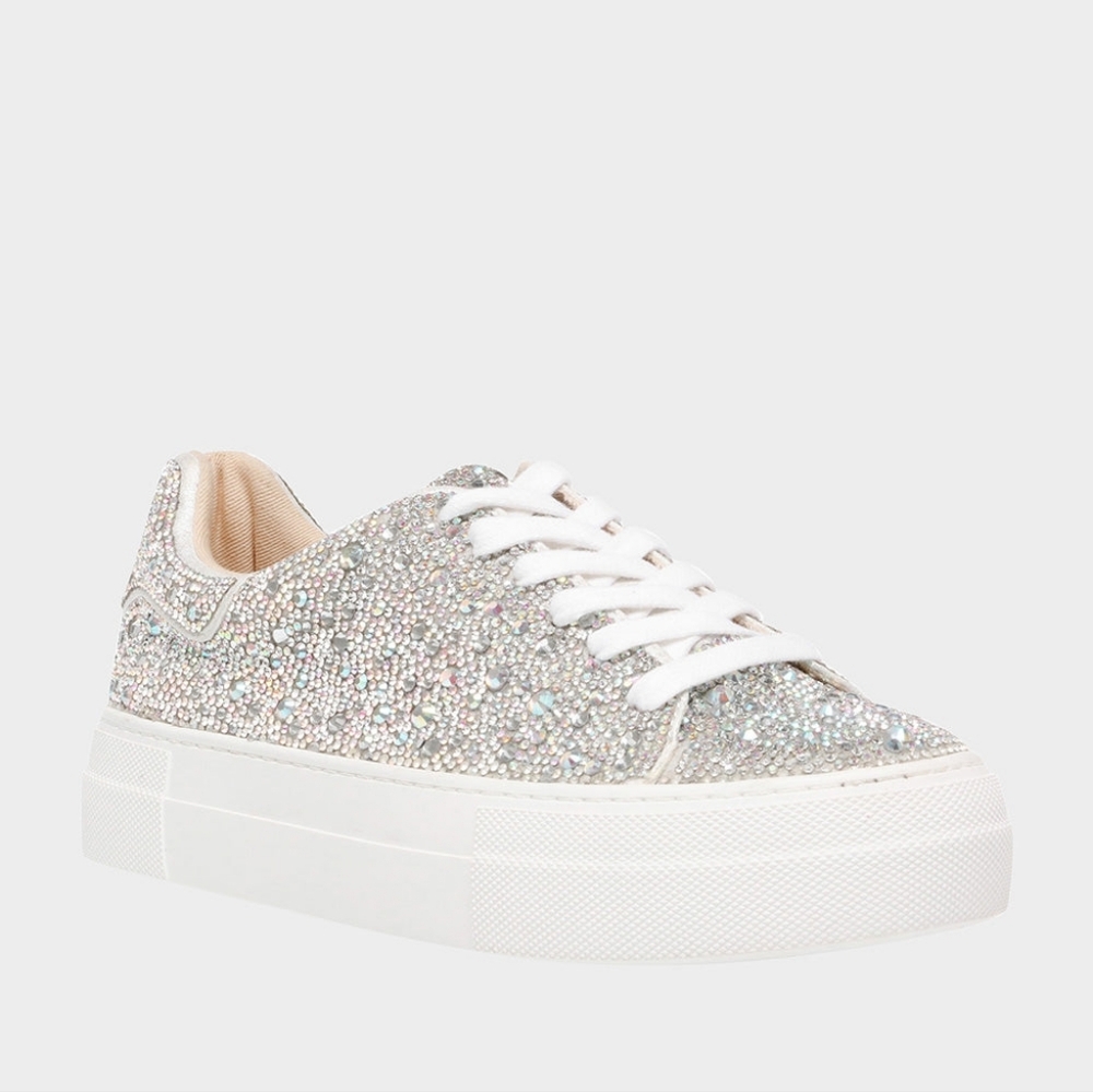 Betsey Johnson Women's Sidny Sneaker - Rhinestone - Size 9.5